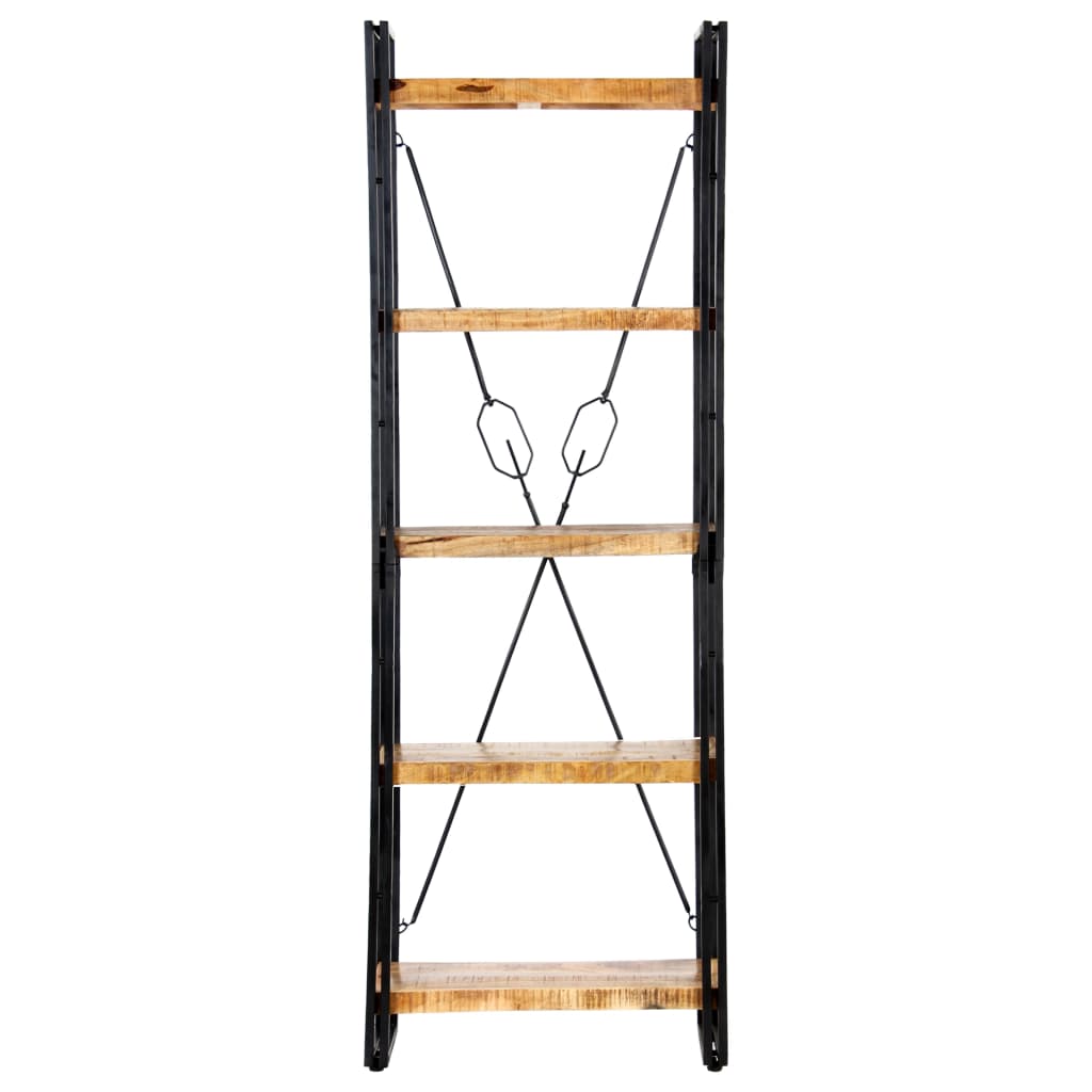 5-Tier Bookcase Solid Mango Wood - 60×30×180cm