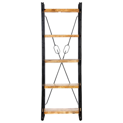 5-Tier Bookcase Solid Mango Wood - 60×30×180cm