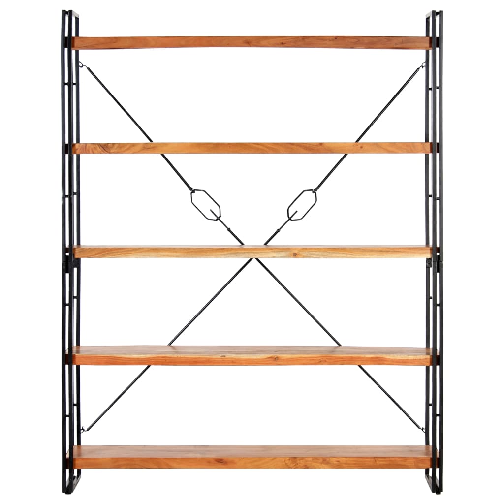 5-Tier Bookcase Solid acacia wood, steel