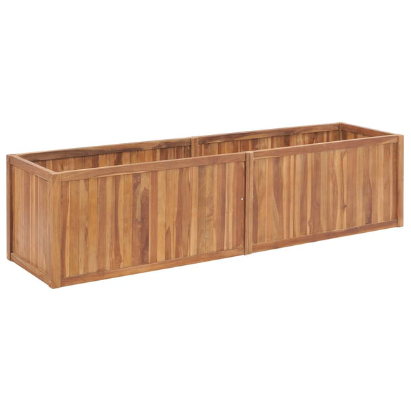  Garden Raised Bed 200x50x50 cm Solid Teak Wood