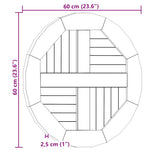 Round Teak Table Top 60cm Solid Wood | HomeAndLiving