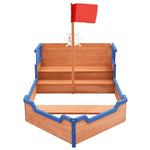 Sandbox Pirate Ship Firwood 190x94.5x136 cm