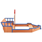 Sandbox Pirate Ship Firwood 190x94.5x136 cm