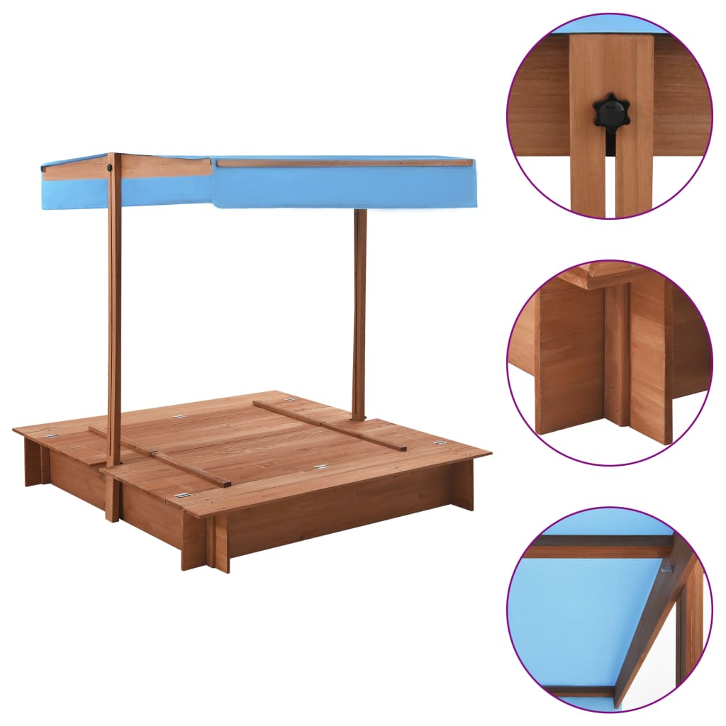 Sandbox with Roof Firwood