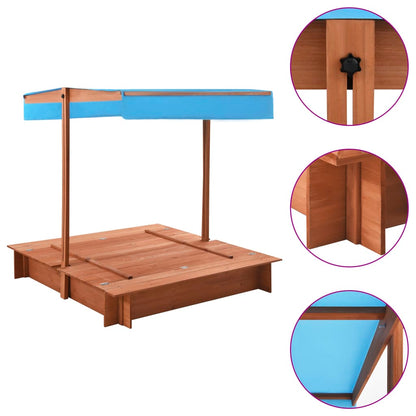 Sandbox with Roof Firwood