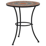 3 Piece Mosaic Bistro Set Ceramic Tile Orange/Grey