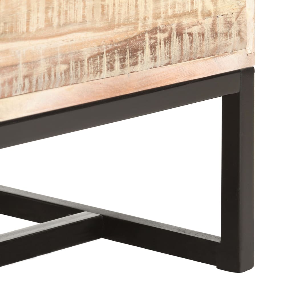 Sideboard White 73x30x75 cm Solid Acacia Wood