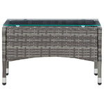 Coffee Table Grey Poly Rattan