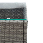 Coffee Table Grey Poly Rattan