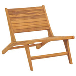 Garden Chair with Footrest Solid Teak Wood