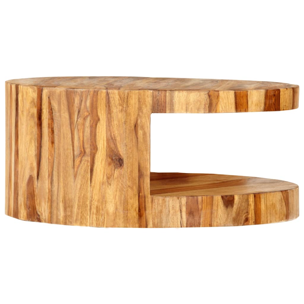 Round Coffee Table 65x30 cm Solid Sheesham Wood