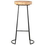 Bar Stools 2 pcs Solid Acacia Wood