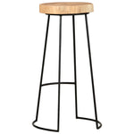 Bar Stools 2 pcs Solid Acacia Wood