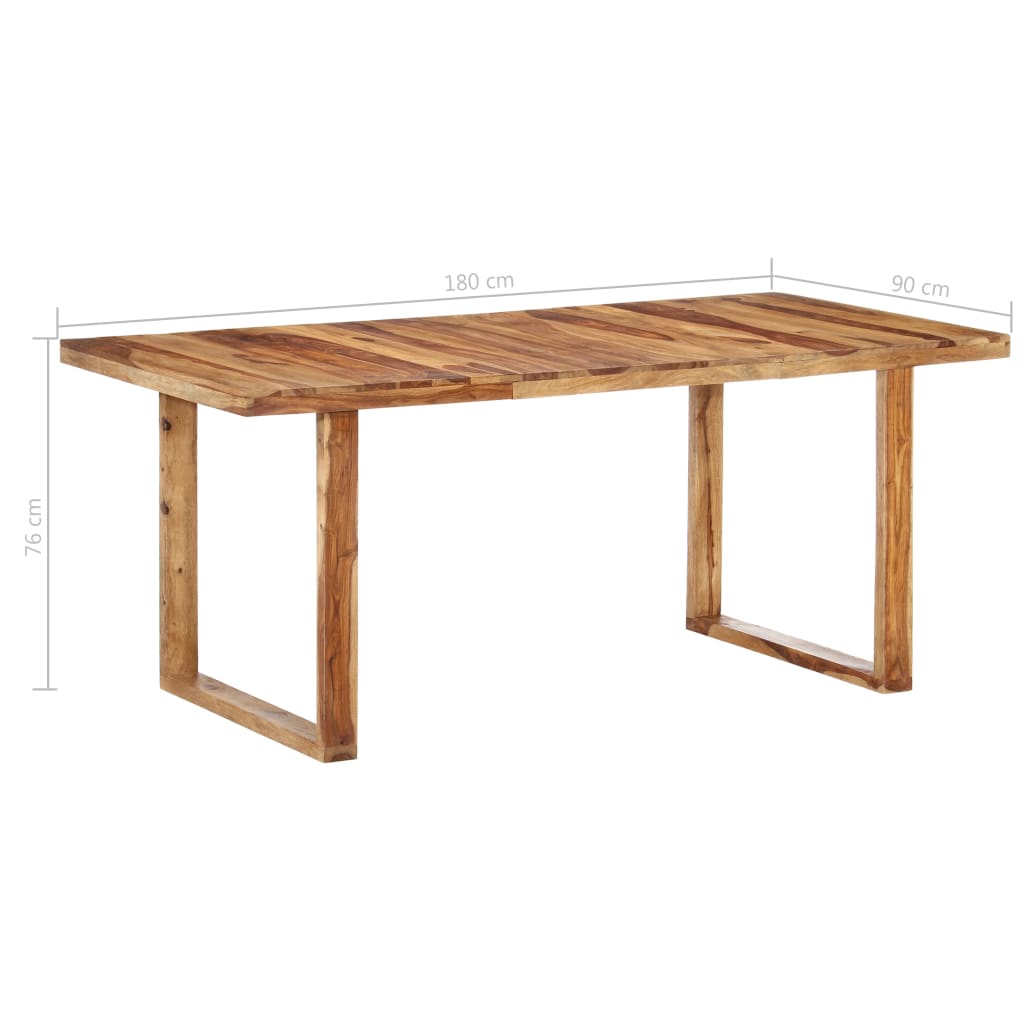 Dining Table 180x90x76 cm Solid Sheesham Wood