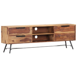 TV Cabinet 140x28x47 cm Solid Sheesham Wood