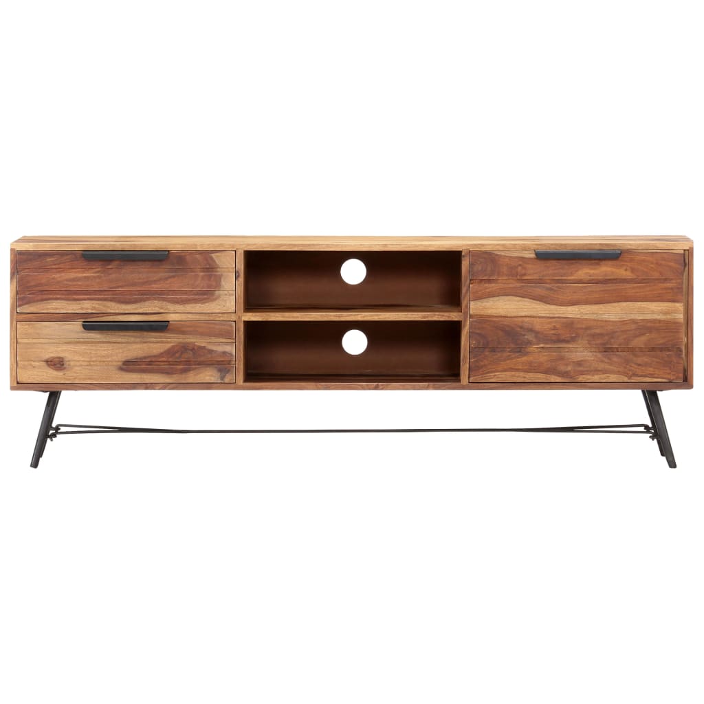 TV Cabinet 140x28x47 cm Solid Sheesham Wood