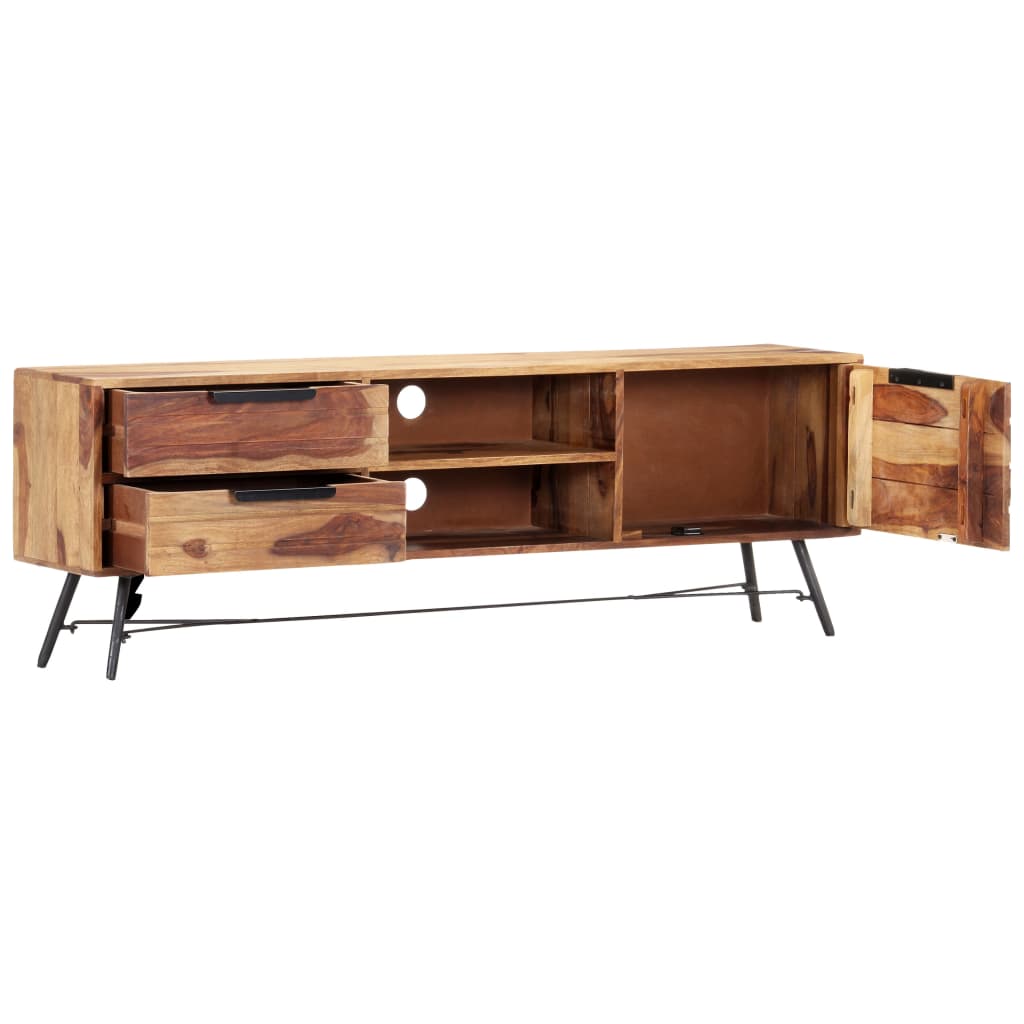 TV Cabinet 140x28x47 cm Solid Sheesham Wood