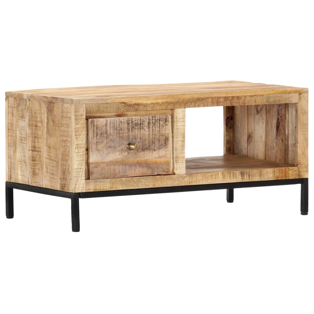 Coffee Table Solid Mango Wood - 88×50×42cm