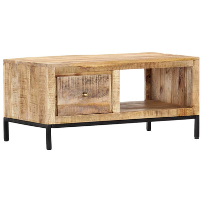 Coffee Table Solid Mango Wood - 88×50×42cm
