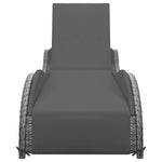 Elegant Sun Lounger with Cushion Poly Relaxing Seating Evening