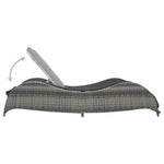 Elegant Sun Lounger with Cushion Poly Relaxing Seating Evening