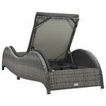 Elegant Sun Lounger with Cushion Poly Relaxing Seating Evening