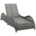 Elegant Sun Lounger with Cushion Poly Relaxing Seating Evening