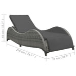 Elegant Sun Lounger with Cushion Poly Relaxing Seating Evening