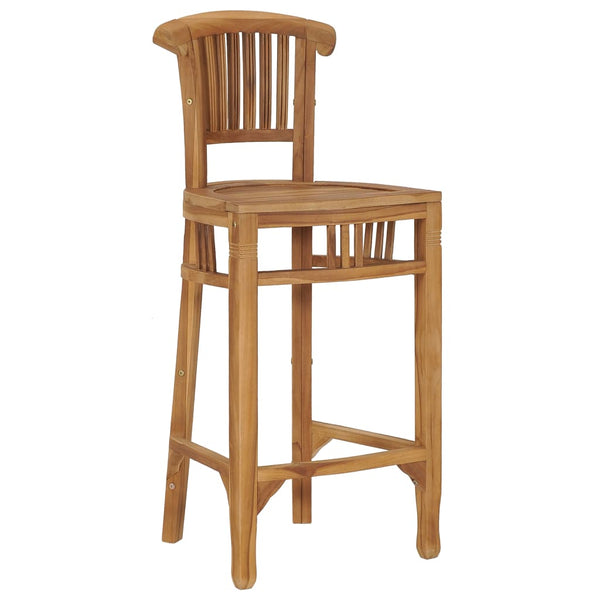  Bar Stool Solid Teak Wood