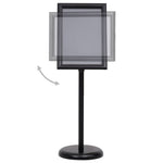 A3 Pedestal Poster Stand Black Aluminium | HomeAndLiving