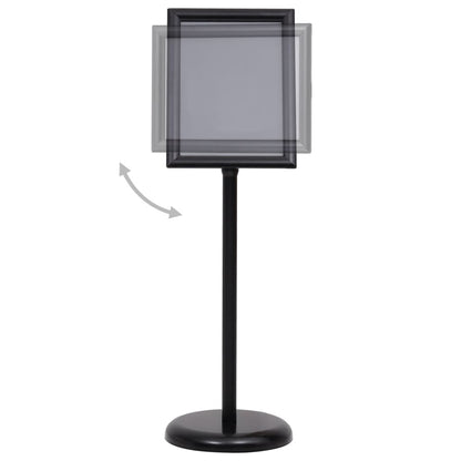 A4 Pedestal Poster Stand Black Aluminium | HomeAndLiving