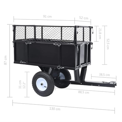 Lawn Mower Tipping Trailer 150kg Steel | HomeAndLiving