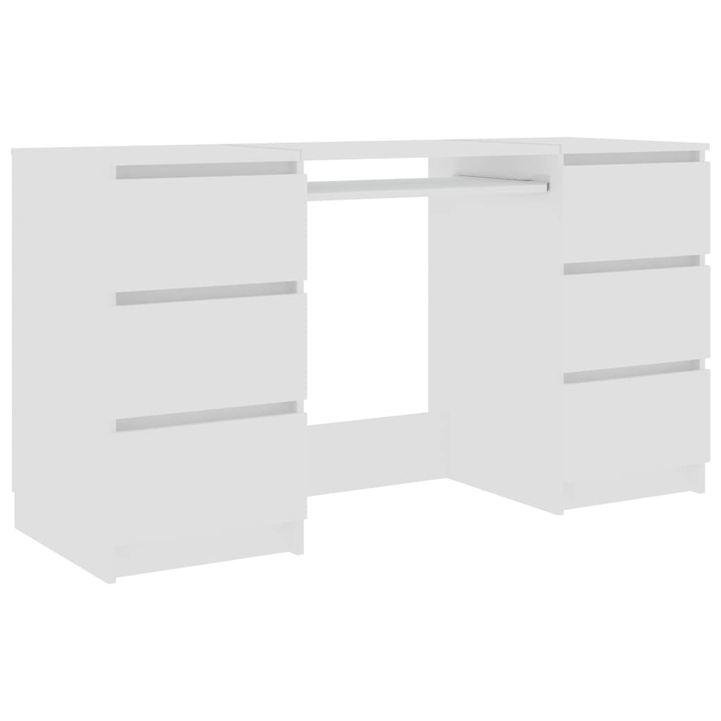 White Writing Desk 6 Drawers 140cm | HomeAndLiving