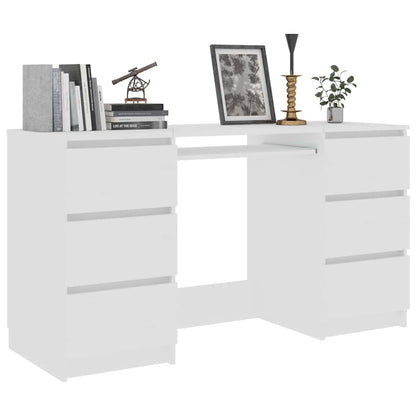 White Writing Desk 6 Drawers 140cm | HomeAndLiving
