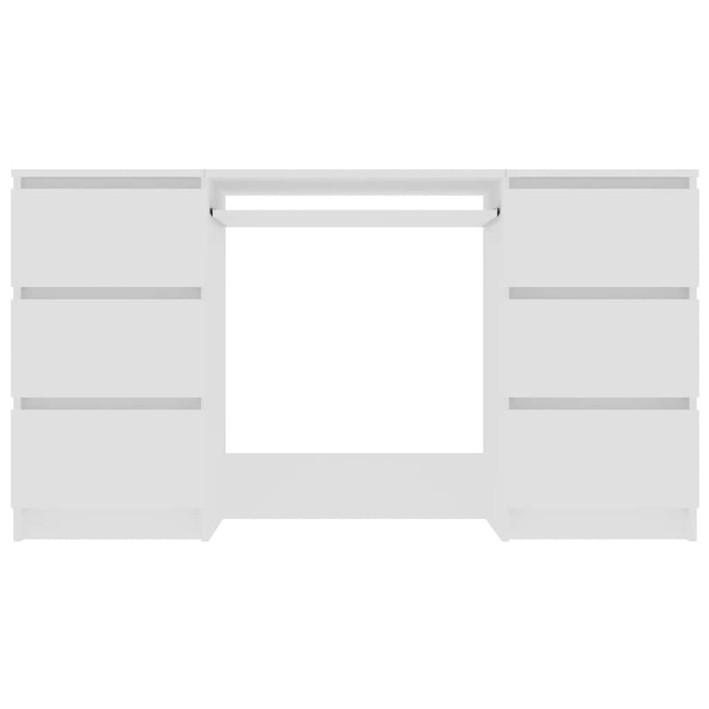 White Writing Desk 6 Drawers 140cm | HomeAndLiving