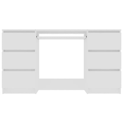White Writing Desk 6 Drawers 140cm | HomeAndLiving