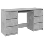 Writing Desk Concrete Grey 140x50x77 cm Chipboard