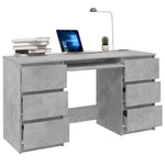 Writing Desk Concrete Grey 140x50x77 cm Chipboard