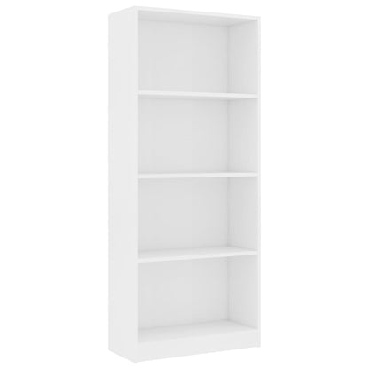 4-Tier Book Cabinet White 60x24x142 cm Chipboard
