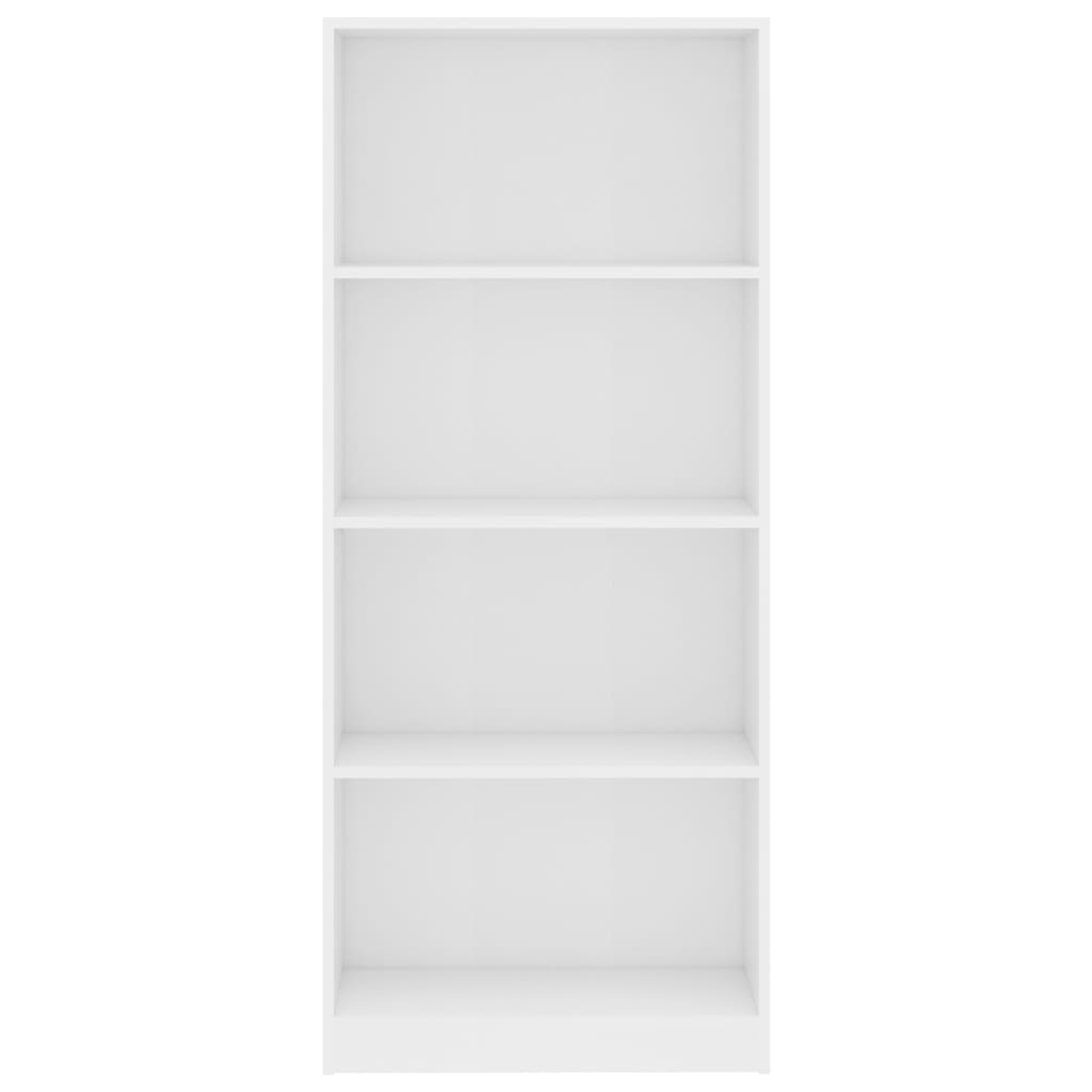 4-Tier Book Cabinet White 60x24x142 cm Chipboard