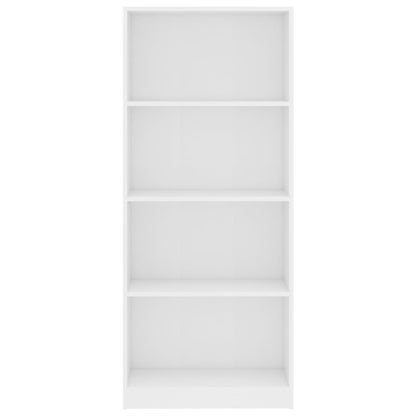 4-Tier Book Cabinet White 60x24x142 cm Chipboard