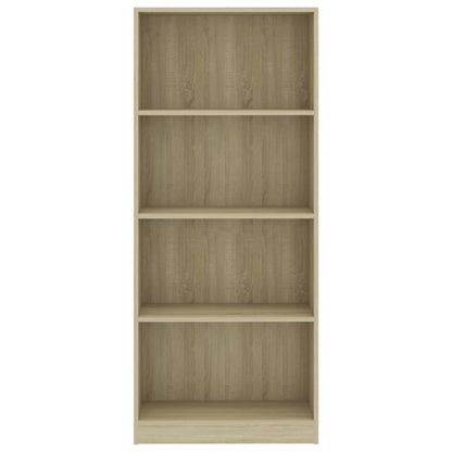 4-Tier Book Cabinet Sonoma Oak 60x24x142 cm Chipboard