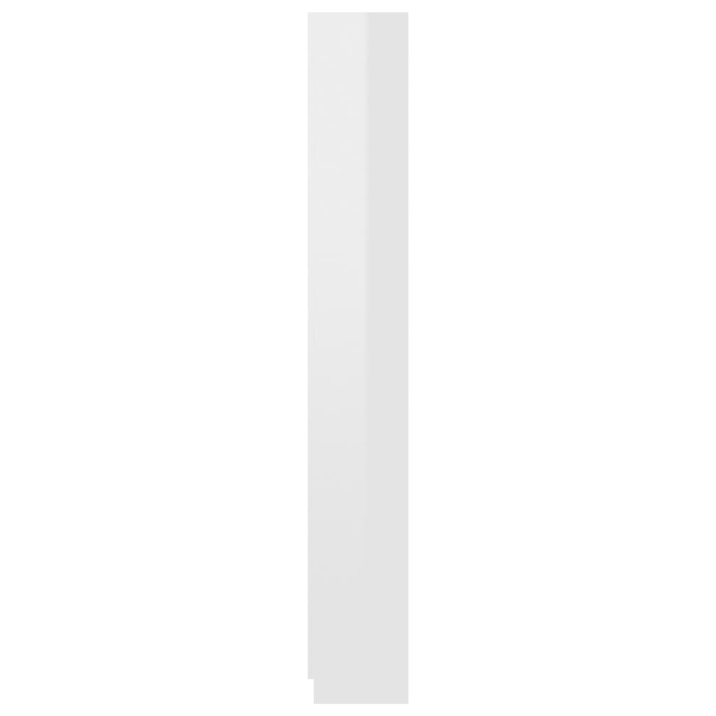 5-Tier Book Cabinet High Gloss White 60x24x175 cm Chipboard
