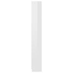 5-Tier Book Cabinet High Gloss White 60x24x175 cm Chipboard