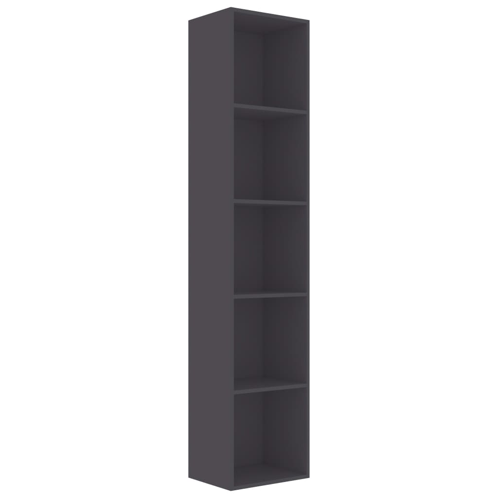 Book Cabinet Grey 40x30x189 cm Chipboard