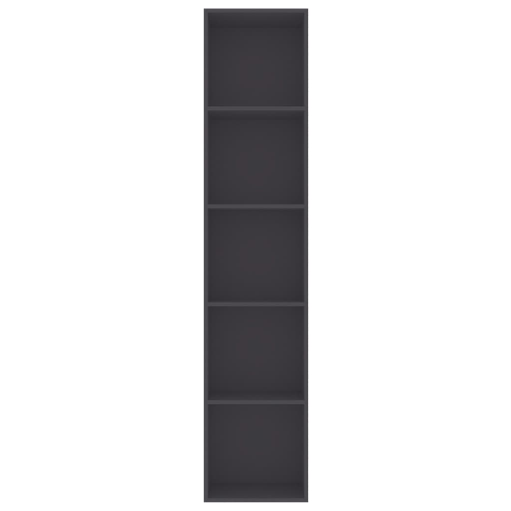 Book Cabinet Grey 40x30x189 cm Chipboard