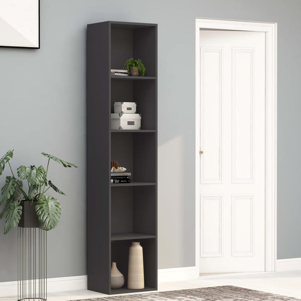  Book Cabinet Grey 40x30x189 cm Chipboard