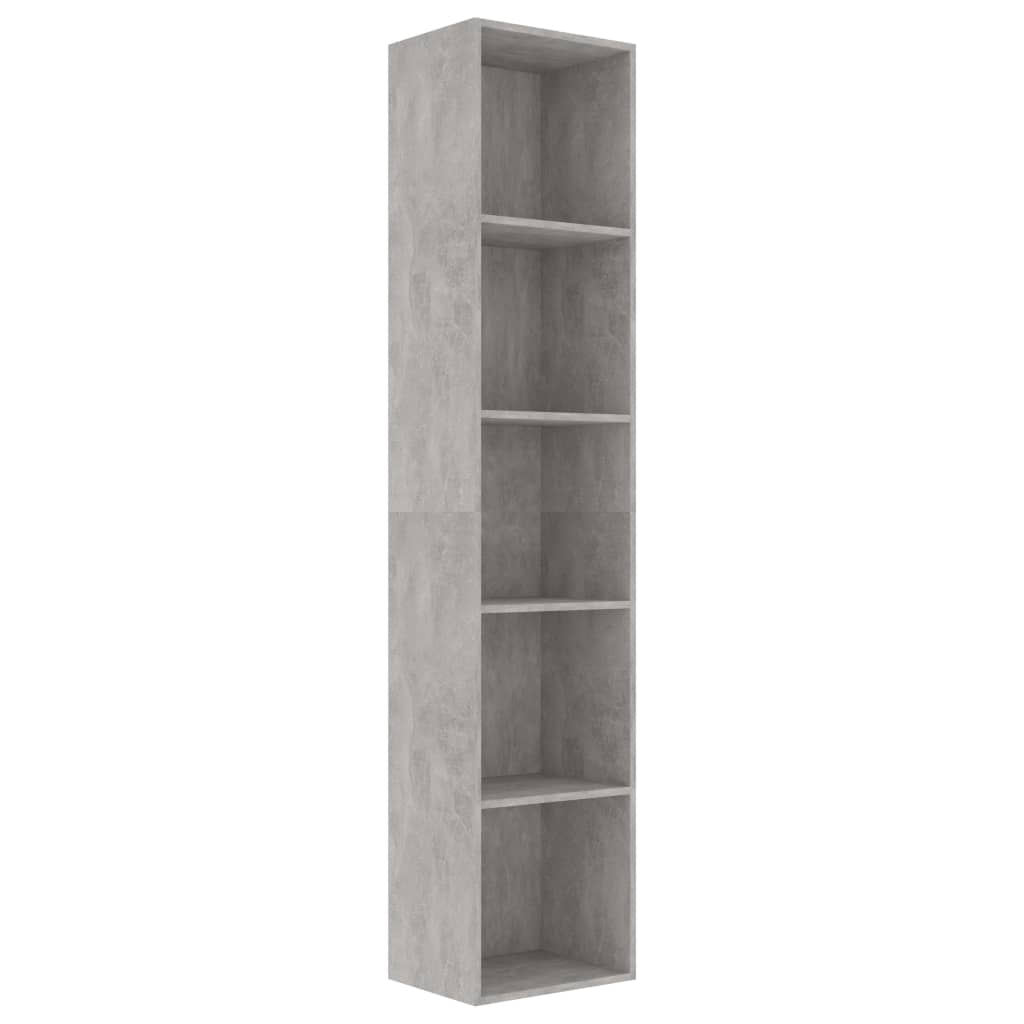 Book Cabinet Concrete Grey 40x30x189 cm Chipboard