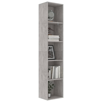 Book Cabinet Concrete Grey 40x30x189 cm Chipboard