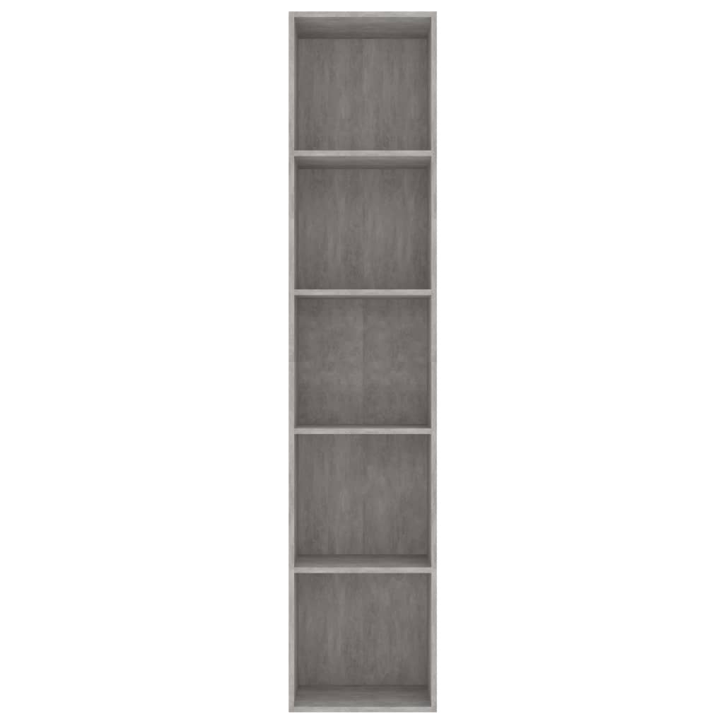 Book Cabinet Concrete Grey 40x30x189 cm Chipboard